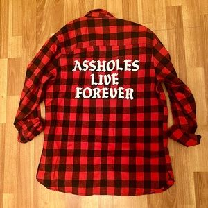 NWOT ALF Red and Black Flannel Shirt